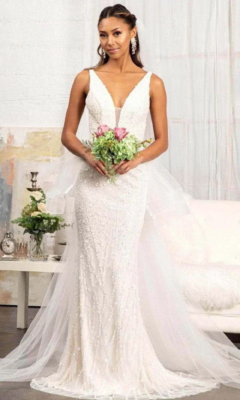 New Markdowns GLS by Gloria GL3014 - Sleeveless V-Neck Wedding Dress