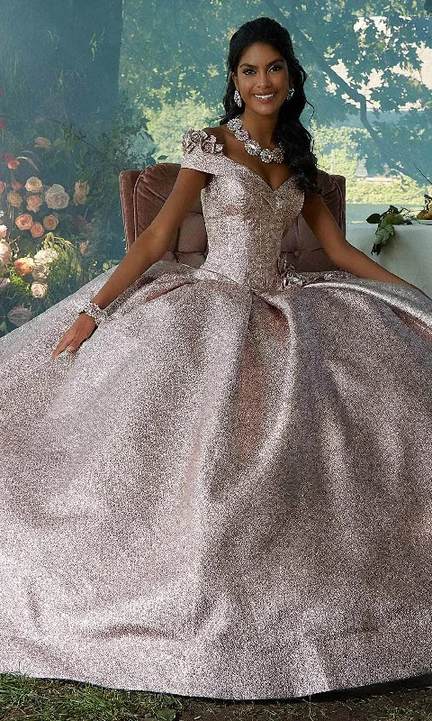 Early Access Mori Lee 60196 - Shimmer Pleated Off-Shoulder Ballgown