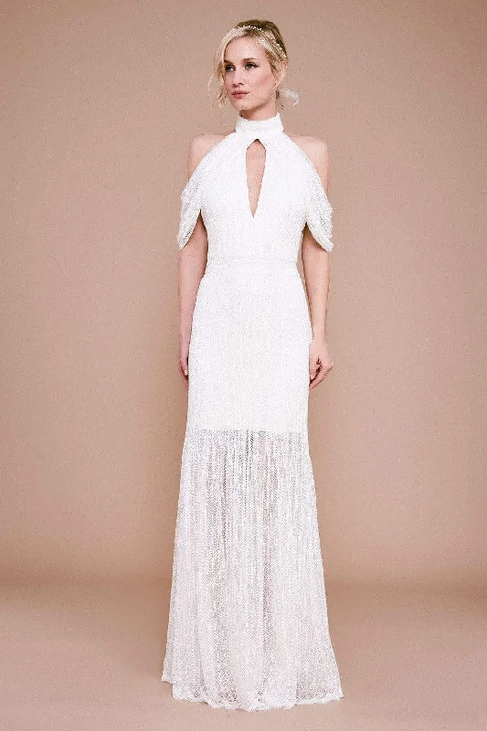 Today’s Deal Tadashi Shoji - Alcott Cold-Shoulder Corded Lace Gown
