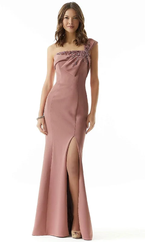 Limited Availability MGNY by Mori Lee 73002 - Bow Draped Evening Dress