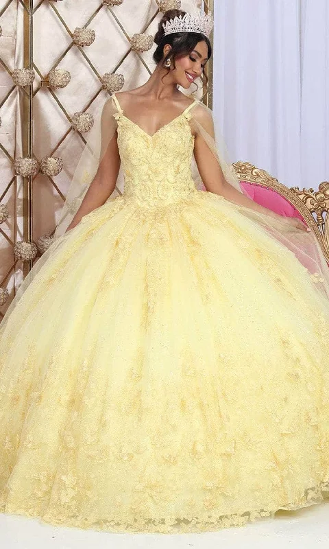 Last Chance May Queen LK226 - Spaghetti Strap Embroidered Ballgown