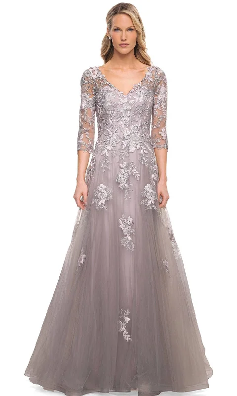 Grand Opening Sale La Femme 30229 - Embroidered A-Line Dress
