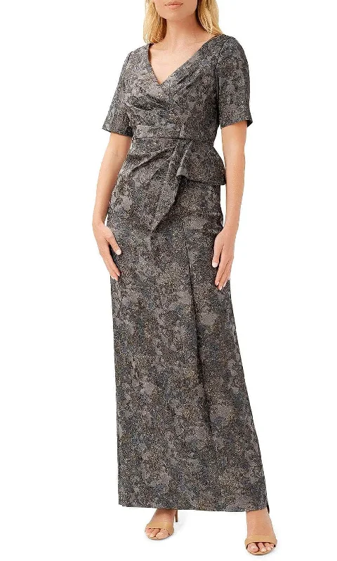 Lowest Price Aidan Mattox MD1E207425 - Faux Surplice Jacquard Dress
