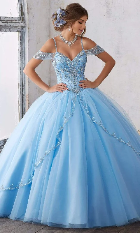 The Best Prices Vizcaya by Mori Lee - 89135 Jeweled Draped Off Shoulder Ballgown