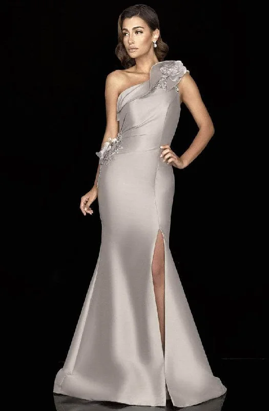 Price Cut Terani Couture - 2011E2427 Embellished Fold Over Long Gown
