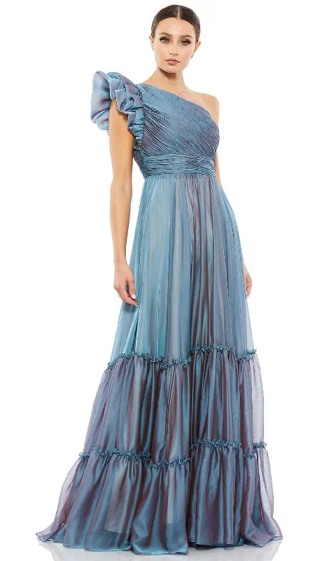 Super Sale Mac Duggal 67878 - Ruffled Cap Sleeve Evening Gown