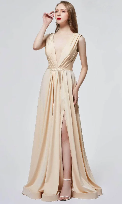 Fantastic Offers J'Adore Dresses J19021 - V-Neck Pleated Formal Gown