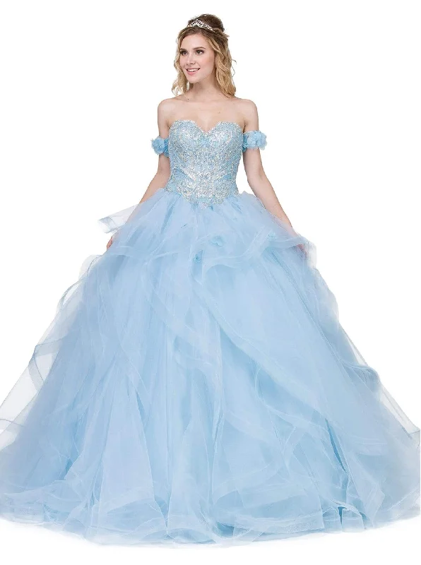 Midnight Sale Dancing Queen - 1301 Embellished Sweetheart Ruffled Ballgown