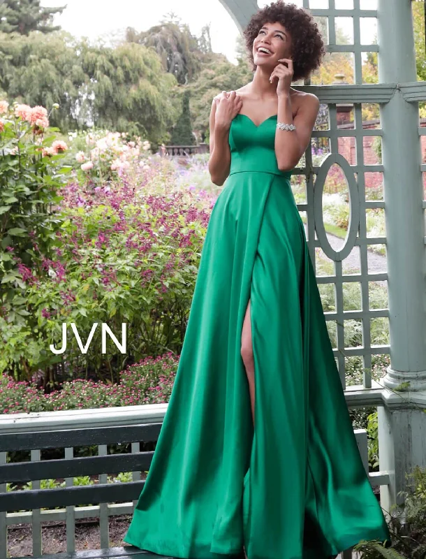 Exclusive Deal JVN by Jovani - Strapless Sweetheart Satin Prom Dress JVN67753SC