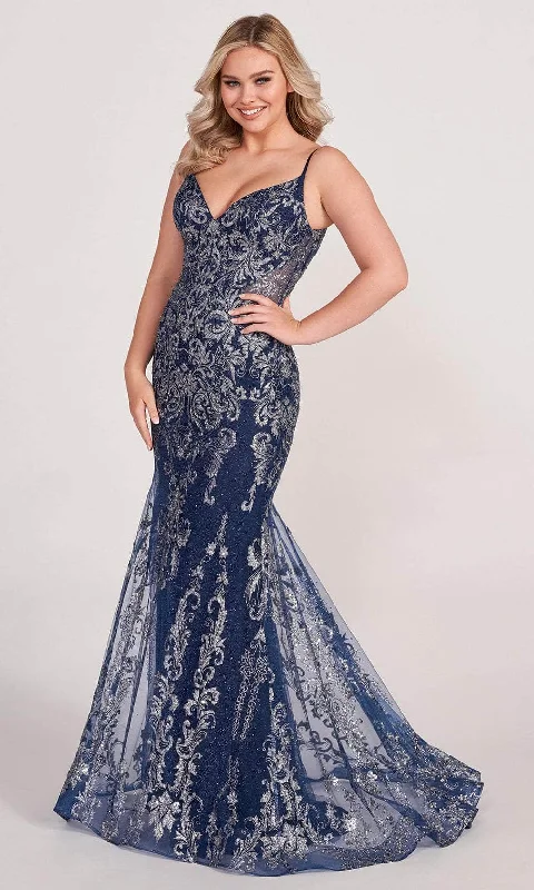 Unmissable Offer Ellie Wilde EW34056 - Glittered V-Neck Mermaid Prom Gown