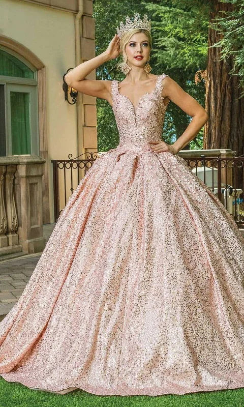 Deal of the Day Dancing Queen - 1624 Sequin Showered Shiny Ballgown