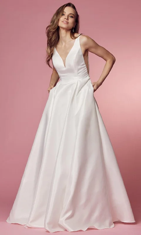 Seasonal Clearance Nox Anabel Bridal E156PW - Sleeveless Bridal Dress