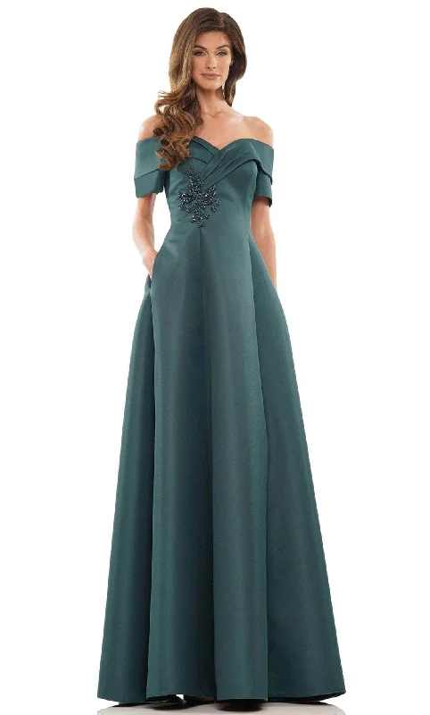 Special Buy Marsoni by Colors MV1176 - Formal Minimalist Off Shoulder Gown