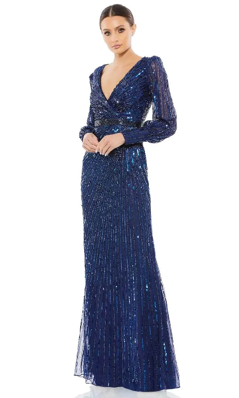 Reduced Prices Mac Duggal 5501 - Long Sleeve Sequin Evening Gown