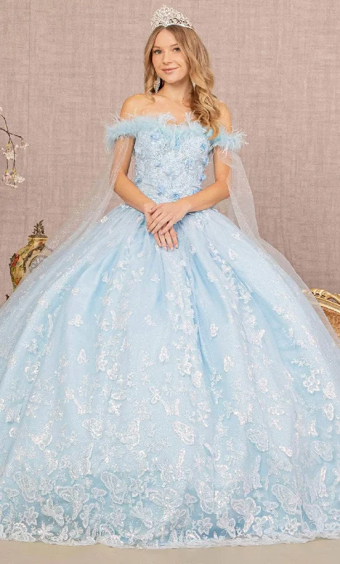 Limited Time Elizabeth K GL3166 - Feathered Neckline Ball Gown