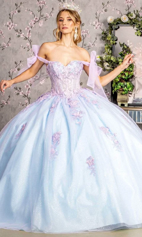 Best Bargains GLS by Gloria GL3482 - 3D Butterfly Embellished Ballgown
