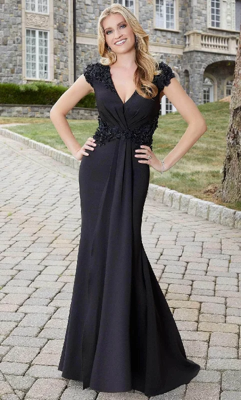 Reduced Prices MGNY By Mori Lee 72714 - Cap Sleeved Prom Dress