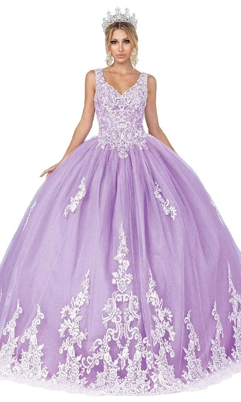One-DAY Sale Dancing Queen - 1608 Floral Lace Ballgown