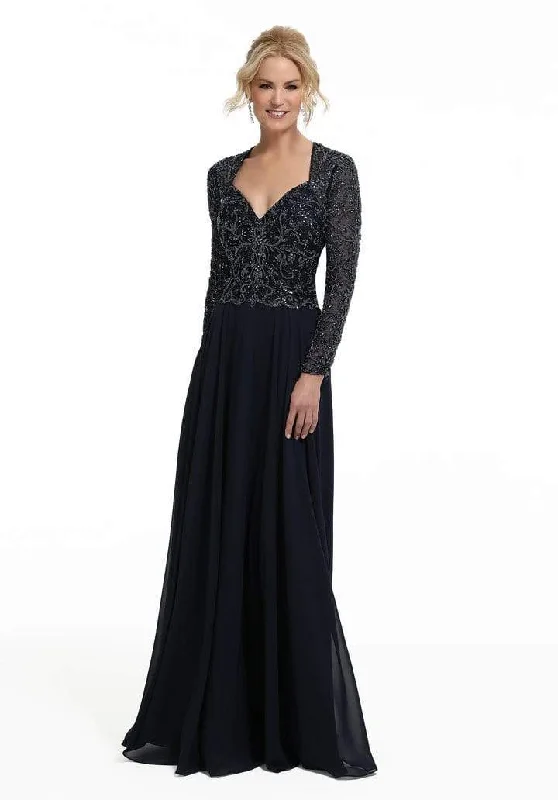 Year-End Clearance MGNY By Mori Lee - Beaded Embroidered Queen Anne Gown 72034SC