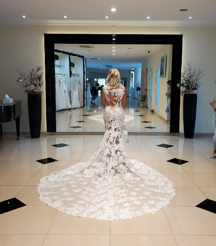 Exclusive Access Other Sheer Lace Back Fit to Flare L 10 A. T 18-56