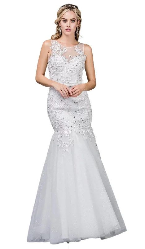 Sale Event Dancing Queen Bridal - 76 Beaded Lace Trumpet Gown