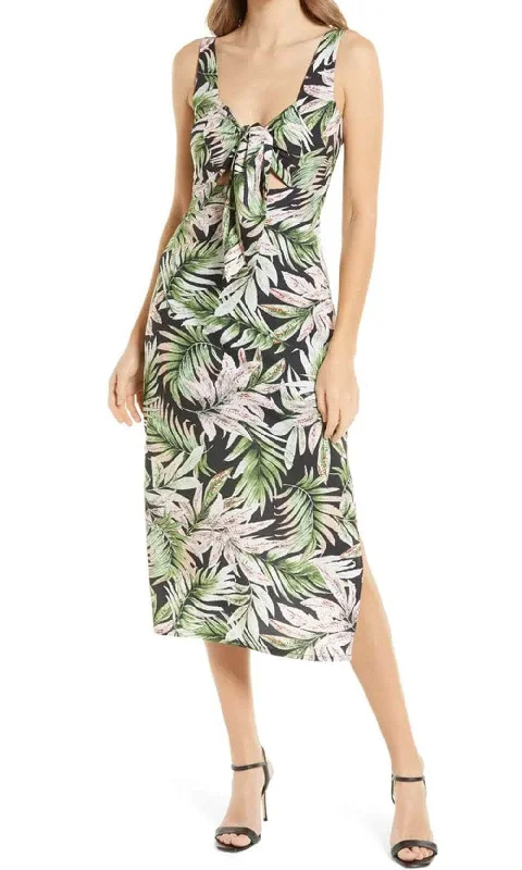 Hot Deal Sam Edelman 10F629 - V-Neck Tie Front Casual Dress