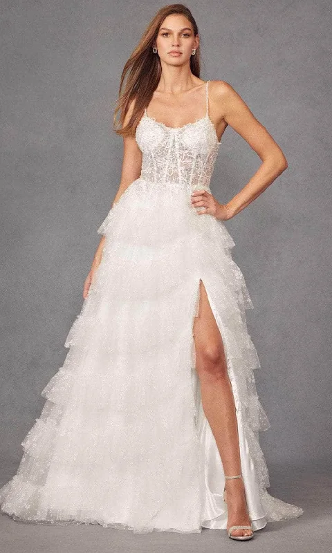 Overstock Juliet Dresses JT2464AW - Embellished Sleeveless Bridal Gown