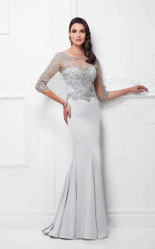 Amazing Deals Montage by Mon Cheri - 117910 Quarter Sleeve Beaded Illusion Gown