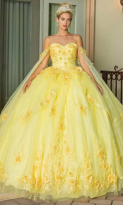 Overstock Dancing Queen 1788 - Drape Off Shoulder Ballgown