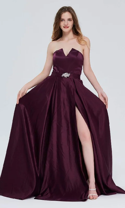 Daily Specials J'Adore Dresses - J20002 Brooch-Accent Satin Gown