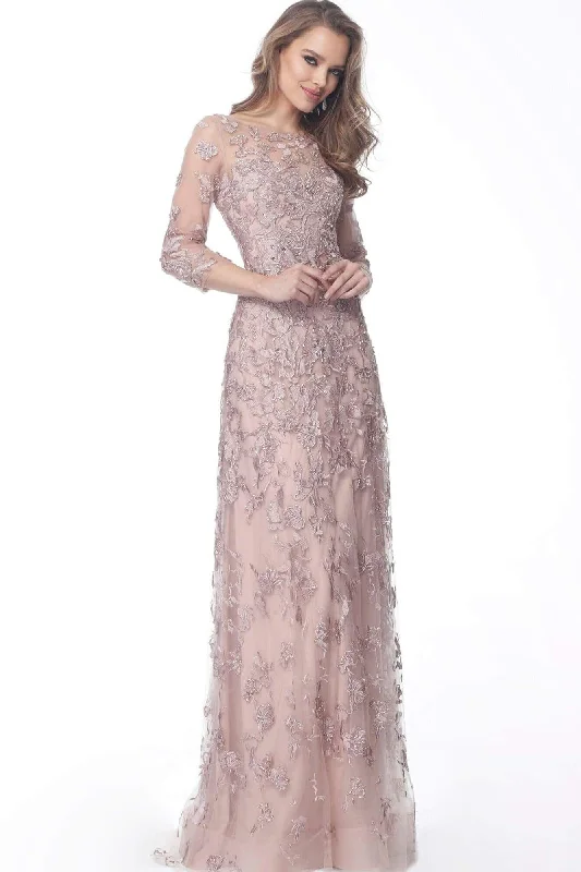 Discount Deals Jovani - 59376 Floral Embroidered A-Line Evening Dress