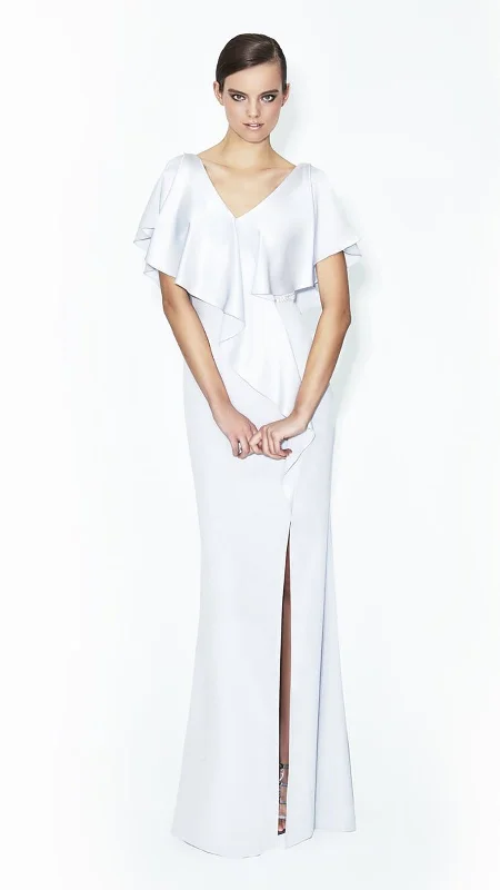 Year-End Clearance Alexander by Daymor - 559 Cape V-Neck Sheath Gown