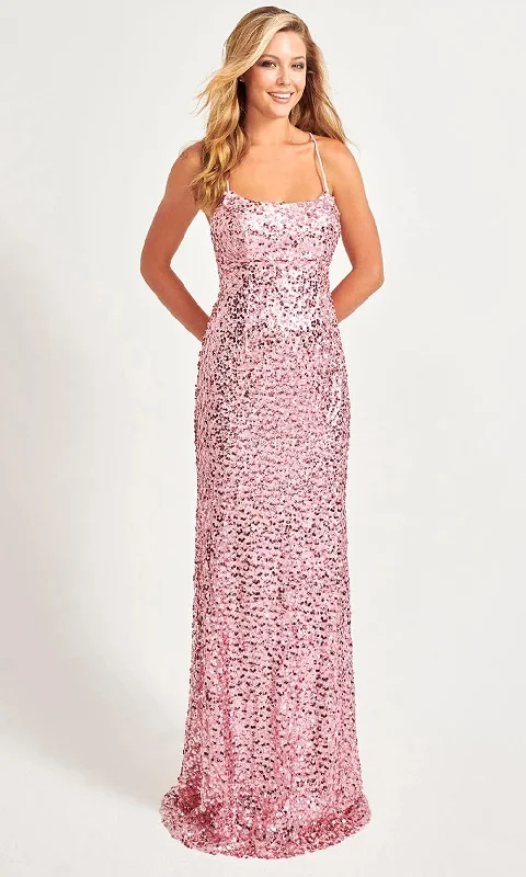 Discount Deals Faviana 11033 - Scoop Floral Sequin Prom Gown