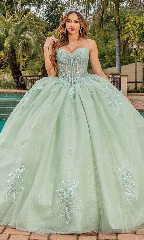 Online Exclusive Dancing Queen 1893 - Off Shoulder Floral Ballgown
