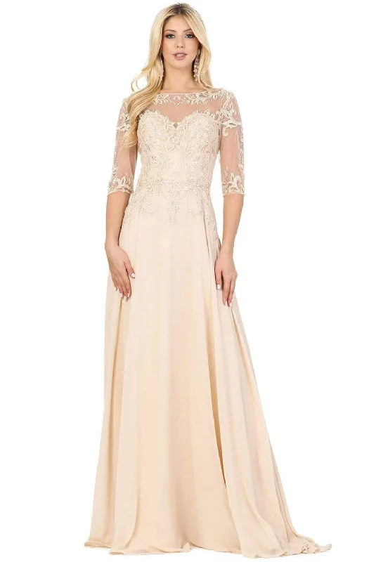 Special Discount Dancing Queen - 2980 Embroidered Bateau A-line Dress