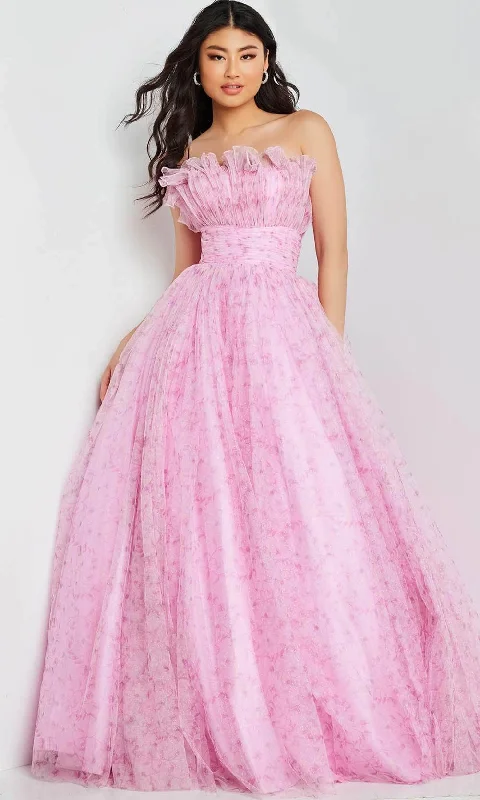Bonus Savings JVN by Jovani JVN26209 - Ruffled Neck Strapless Ballgown