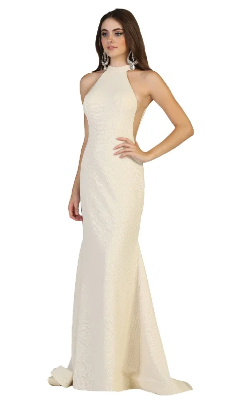 Weekend Flash Sale May Queen - RQ7664 Sleeveless High Halter Trumpet Dress