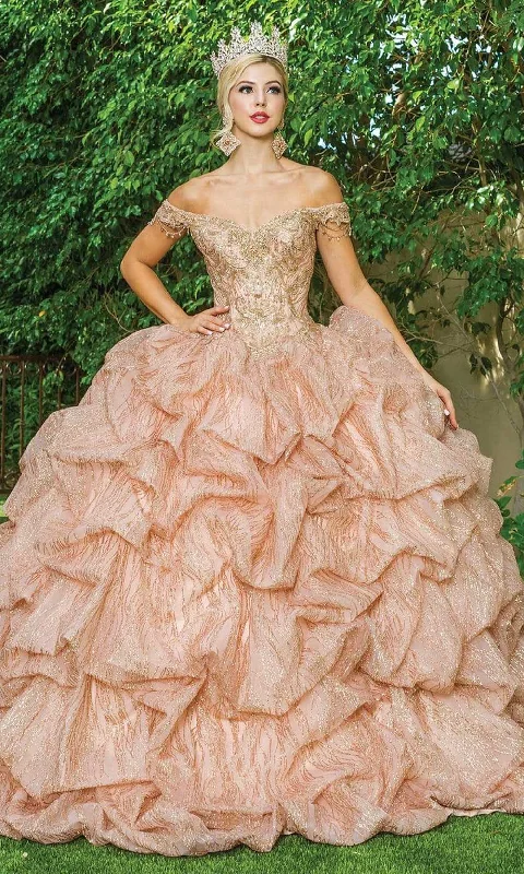 Daily Specials Dancing Queen - 1639 Off Shoulder Ruched Ballgown