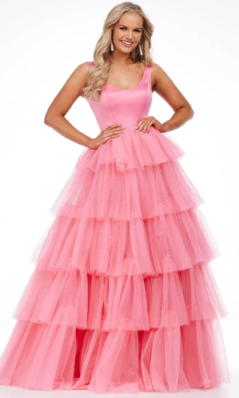 Midnight Madness Ashley Lauren - 11187 Sleeveless Tiered Tulle Gown