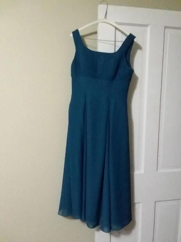 Time-Limited Offer Other A-Line/Princess Square Neckline Tea-Length Chiffon
