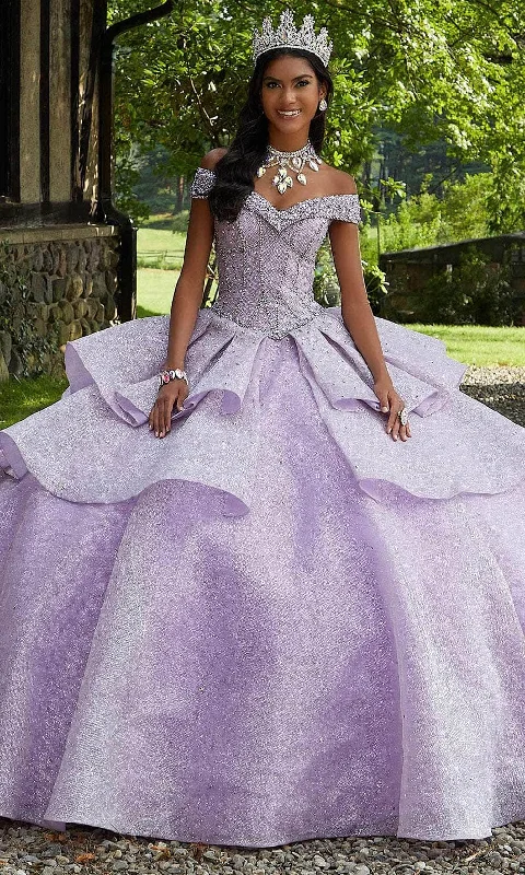 Clearance Items Vizcaya by Mori Lee 89447 - Crystal Beading Off-Shoulder Ballgown