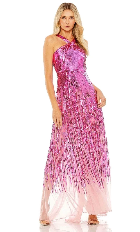 Exclusive Preview Mac Duggal 93961 - Cross Front Sequin Evening Gown