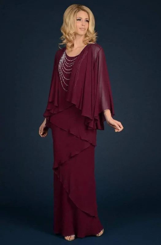 Act Fast Alexander by Daymor Jewel Garland Draped Evening Dress 702 - 1 pc Cranberry In Size 22 Available Act Fast Alexander by Daymor Jewel Garland Draped Evening Dress 702 - 1 pc Cranberry In Size 22 Available