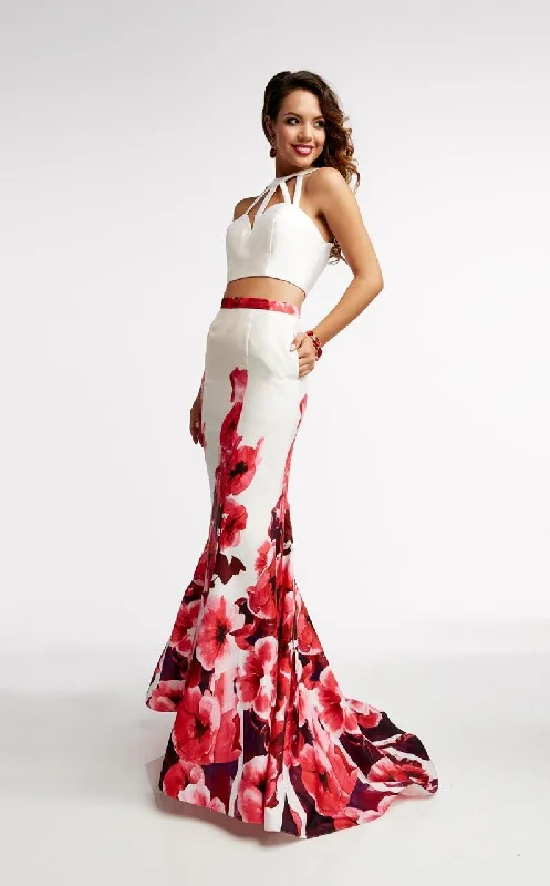 Deep Discounts Jasz Couture - Floral Two-Piece Evening Dress  5949