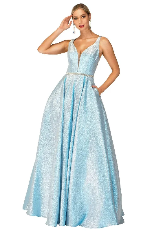 Quick Sale Cecilia Couture - 2178 Glittered Sheer Back Long Dress