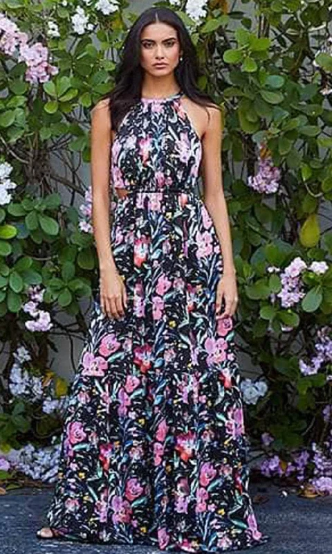 Super Sale Aidan Mattox MN1E206767 - Halter Pleated Long Dress