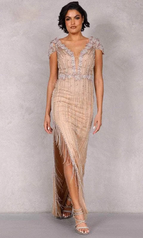 Fantastic Deals Terani Couture 2027GL3259 - Cap Sleeve Beaded Evening Dress