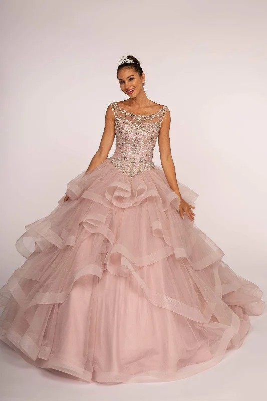 Reduced Prices Elizabeth K - GL2517 Bead Embellished Ruffled Quinceanera
