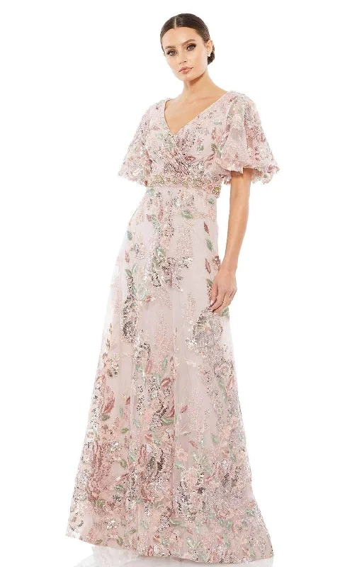 Incredible Offers Mac Duggal Evening - 67880D Short Sleeves A-Line Mother of the Bride Dress