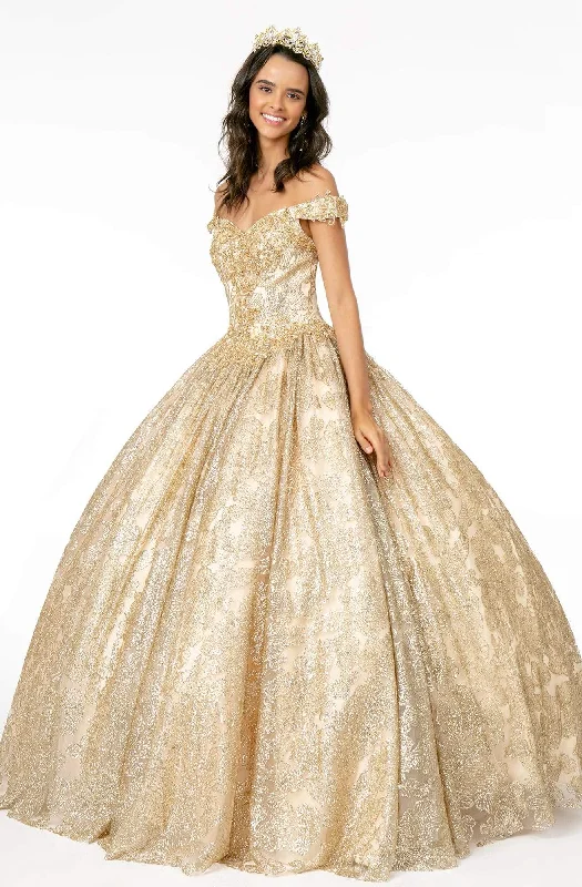 Special Promotion Elizabeth K - GL1820 Glitter Mesh Off Shoulder Sweetheart Ballgown